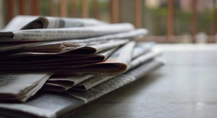 Clean newspapers without recycling contamination