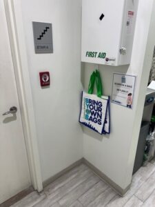 Borrow-A-Bag station at Greater Cleveland Partnership, in support of BYOBags